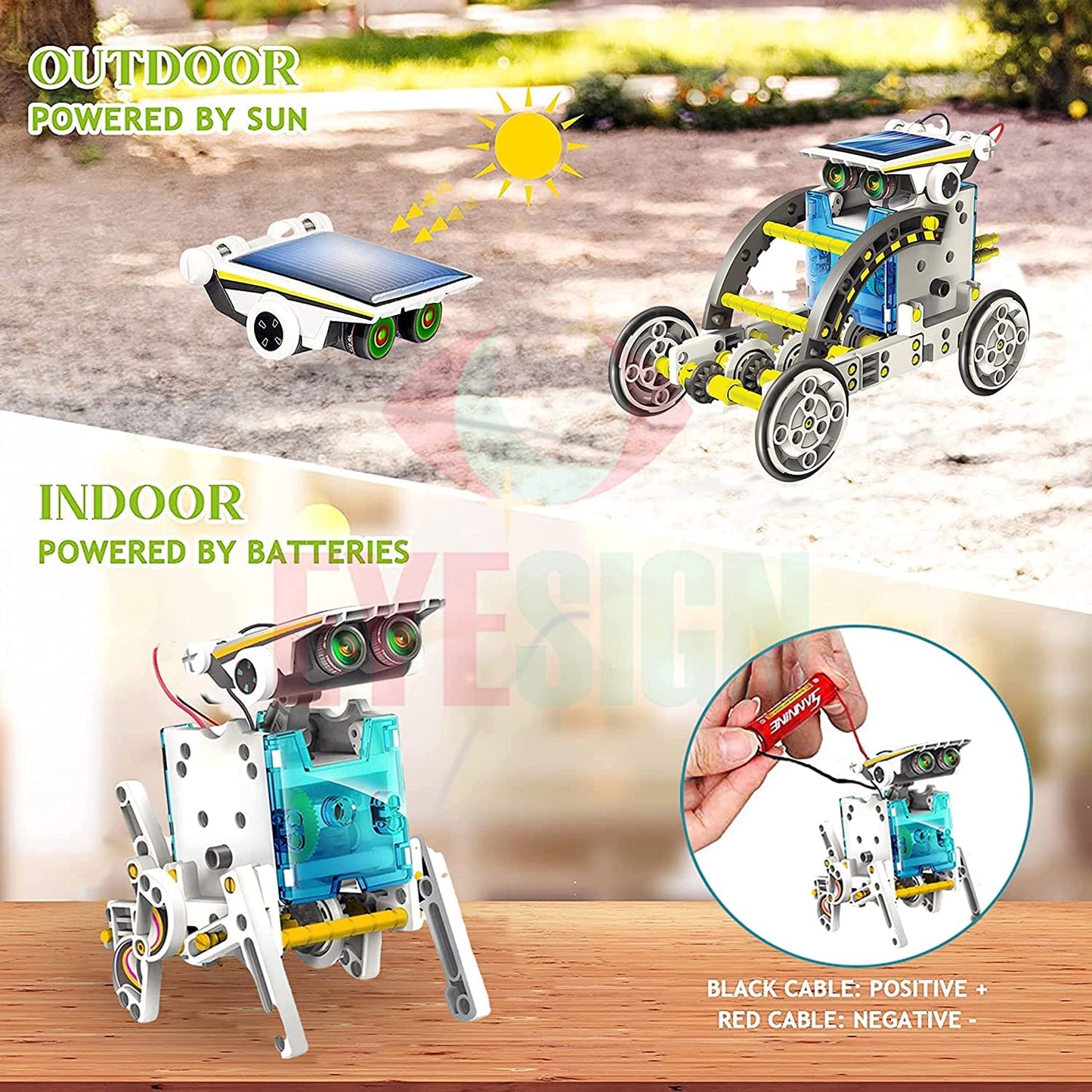 14-in-1 Educational Solar Robot DIY Kit – Build 14 Solar-Powered Robots | STEM Toy for Kids Age 8+