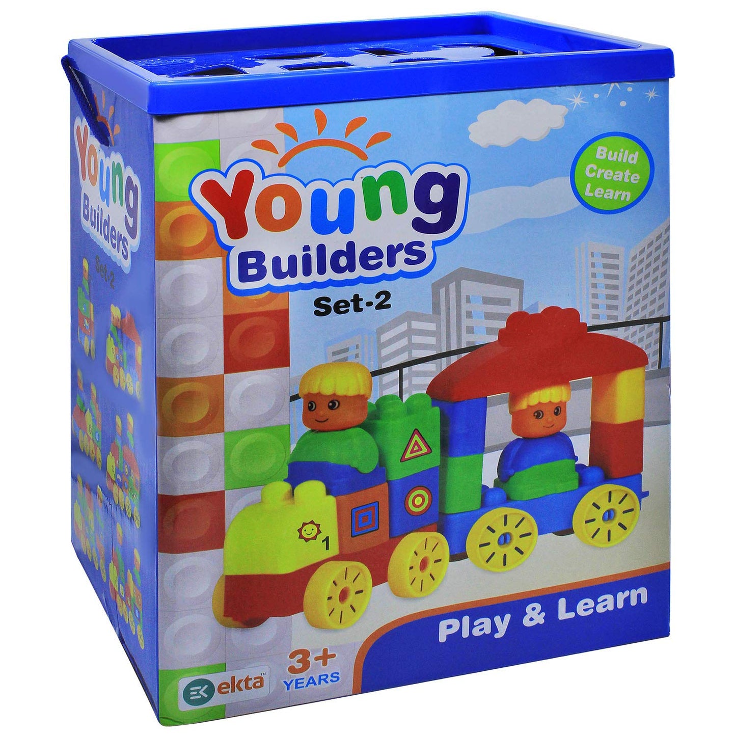 Young Builders Colorful Train Set 2 – Educational Building Blocks for Kids (3+ Years)