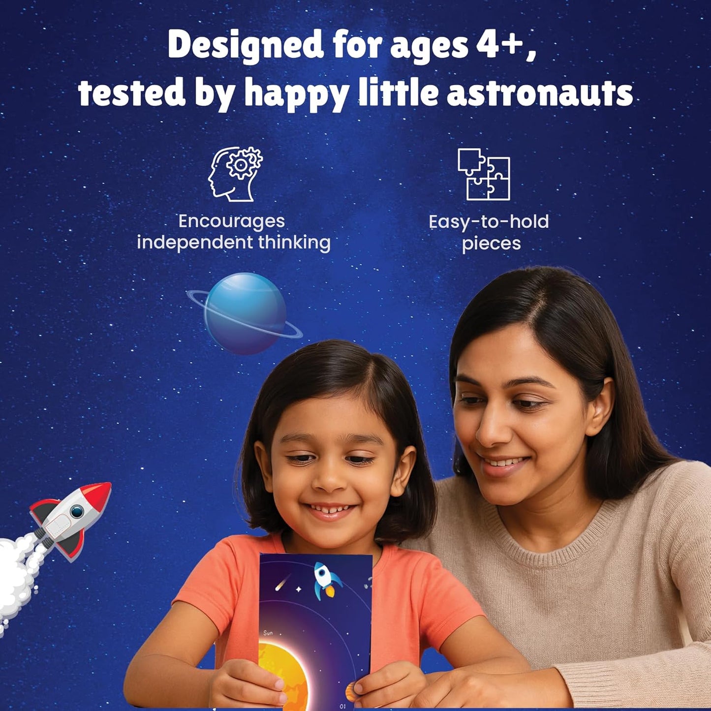 Solar System Puzzle – 108 Pieces with 50 Fun Space Facts (Ages 6+)