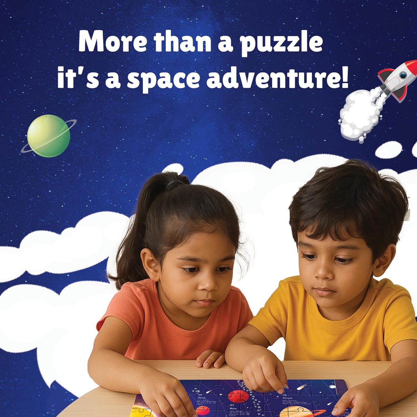 Solar System Puzzle – 108 Pieces with 50 Fun Space Facts (Ages 6+)