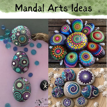 Mandala Rock Art Painting Kit – DIY Dot Painting Set for Kids (Age 6+)