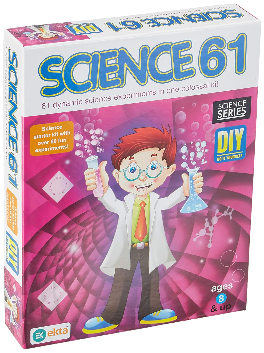 Science 61 DIY Experiment Kit for Kids – 60+ Fun STEM Activities | Ages 8+