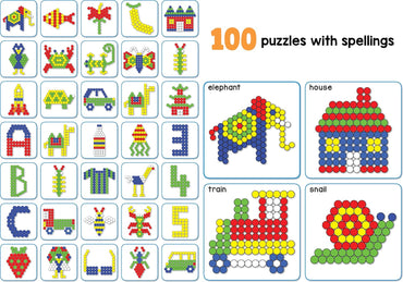 Magnetic Puzzles Circles – 200 Magnets & 100 Puzzle Designs (Ages 5+)