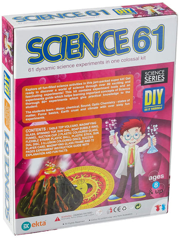 Science 61 DIY Experiment Kit for Kids – 60+ Fun STEM Activities | Ages 8+