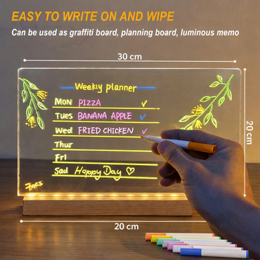 LED Writing Pad – Reusable Glow Board for Drawing, Writing & Learning (20cmx30cm)