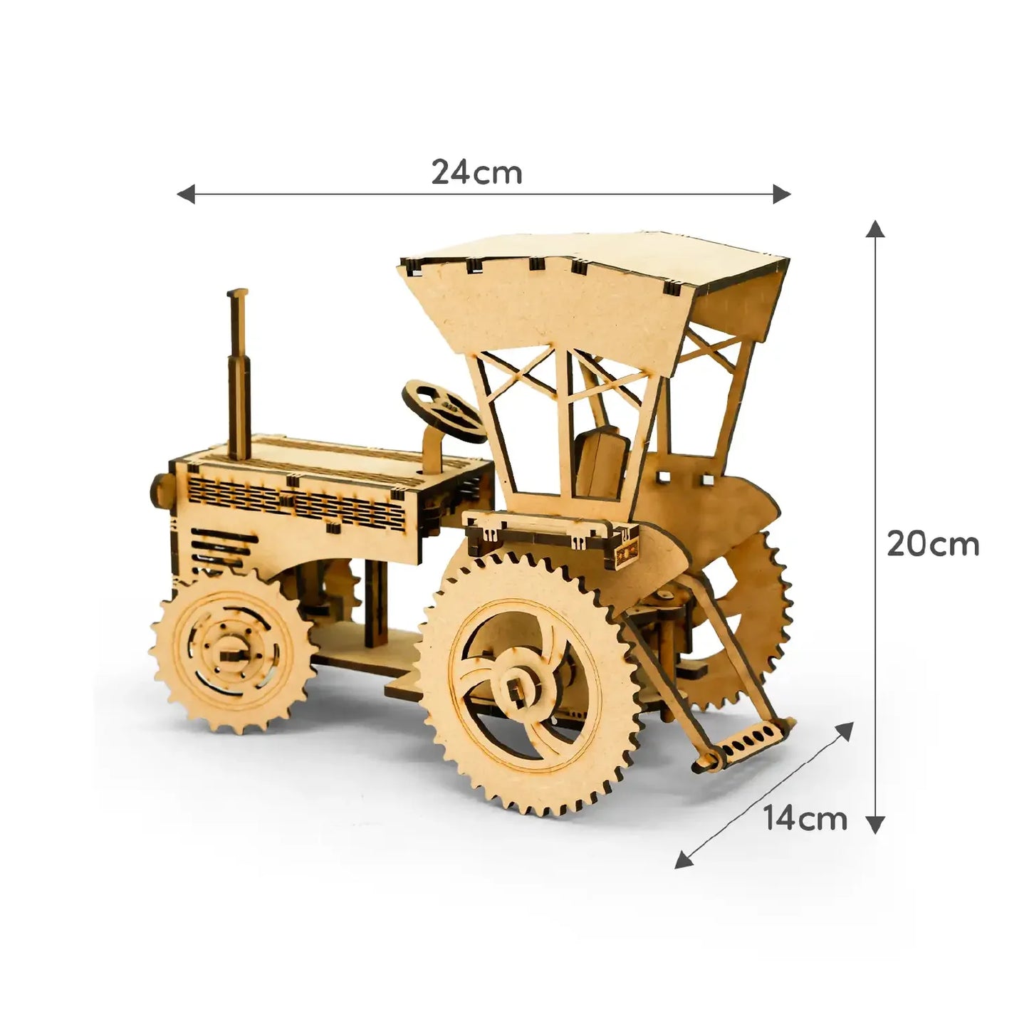 DIY Rusty the Tractor 3D wooden model kit