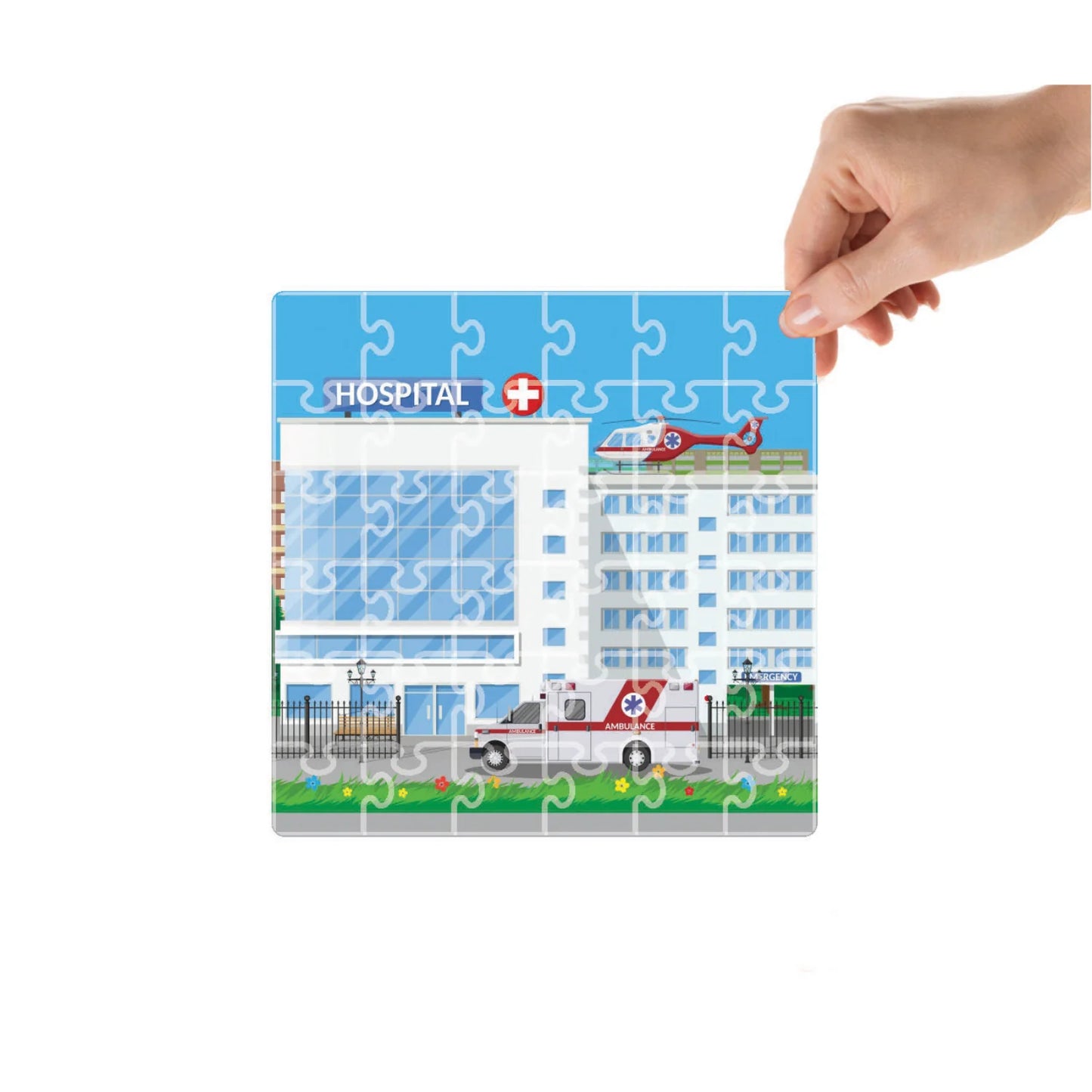 Mittimate Hospital 36-Piece Jigsaw Puzzle for Kids Ages 4–6 | Educational Puzzle Toy About Doctors & Healthcare | Perfect Birthday Gift