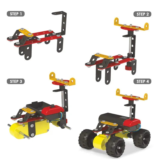 MECHANIX Robotix-0 DIY Motorized Engineering Kit – 106 Pieces | STEM Toy for Kids Age 8+