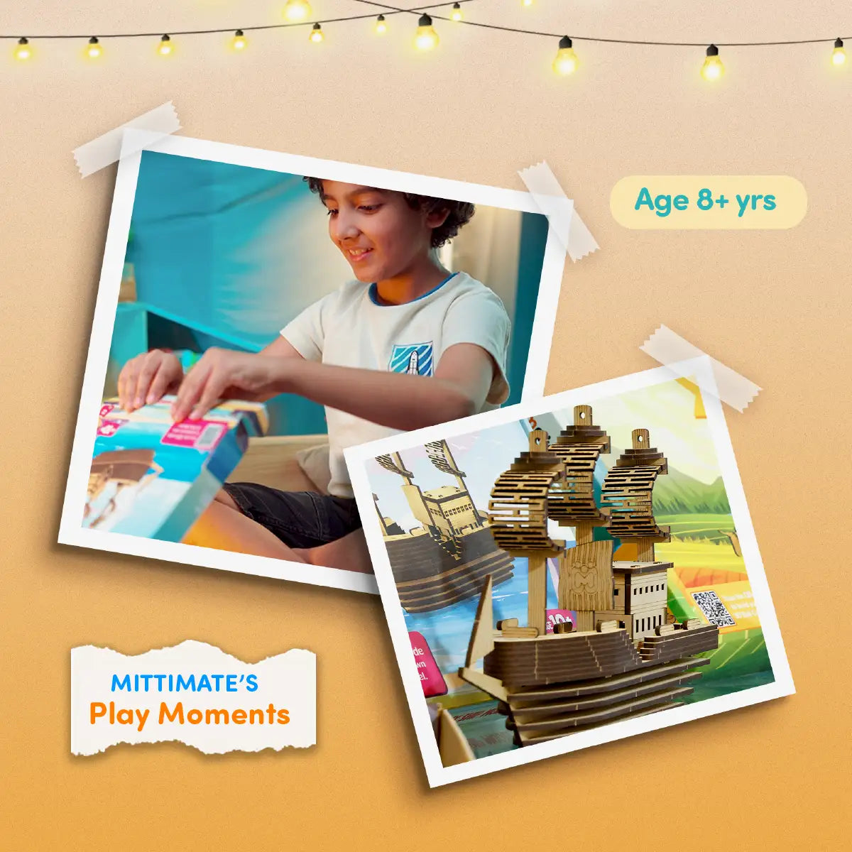 DIY Great White Ship | 64 Wooden MDF Pieces | 3D Model Building Kit for Kids (8+)