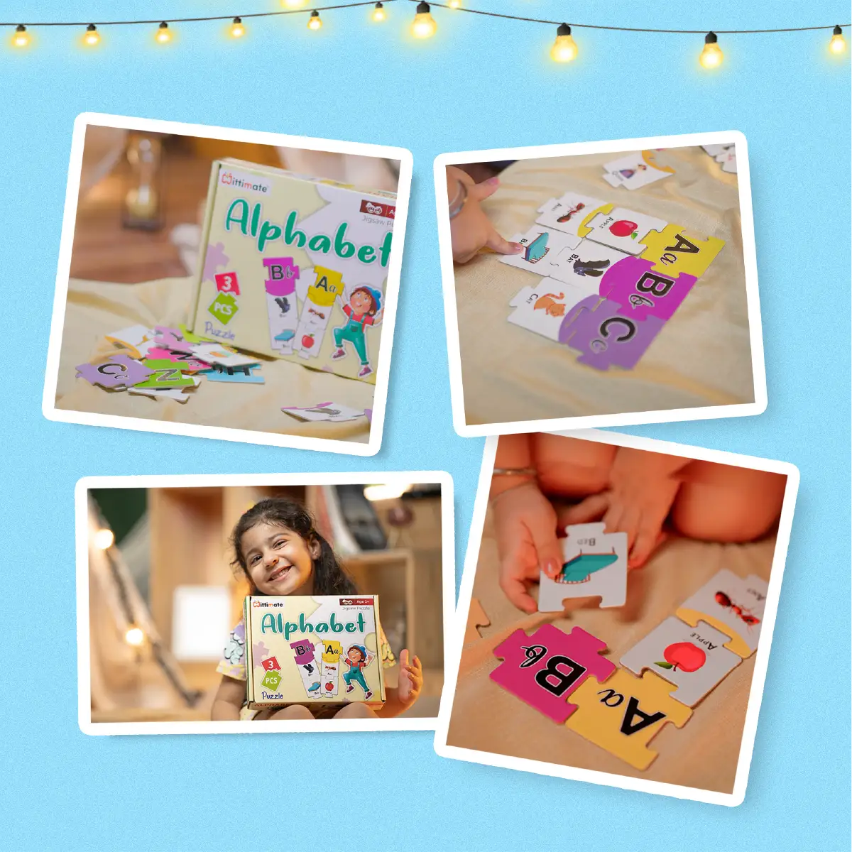 Mittimate Alphabet 78-Piece Jigsaw Puzzle for Kids Ages 2–4 | Educational ABC Learning Puzzle Toy | Perfect Gift for Toddlers & Preschoolers
