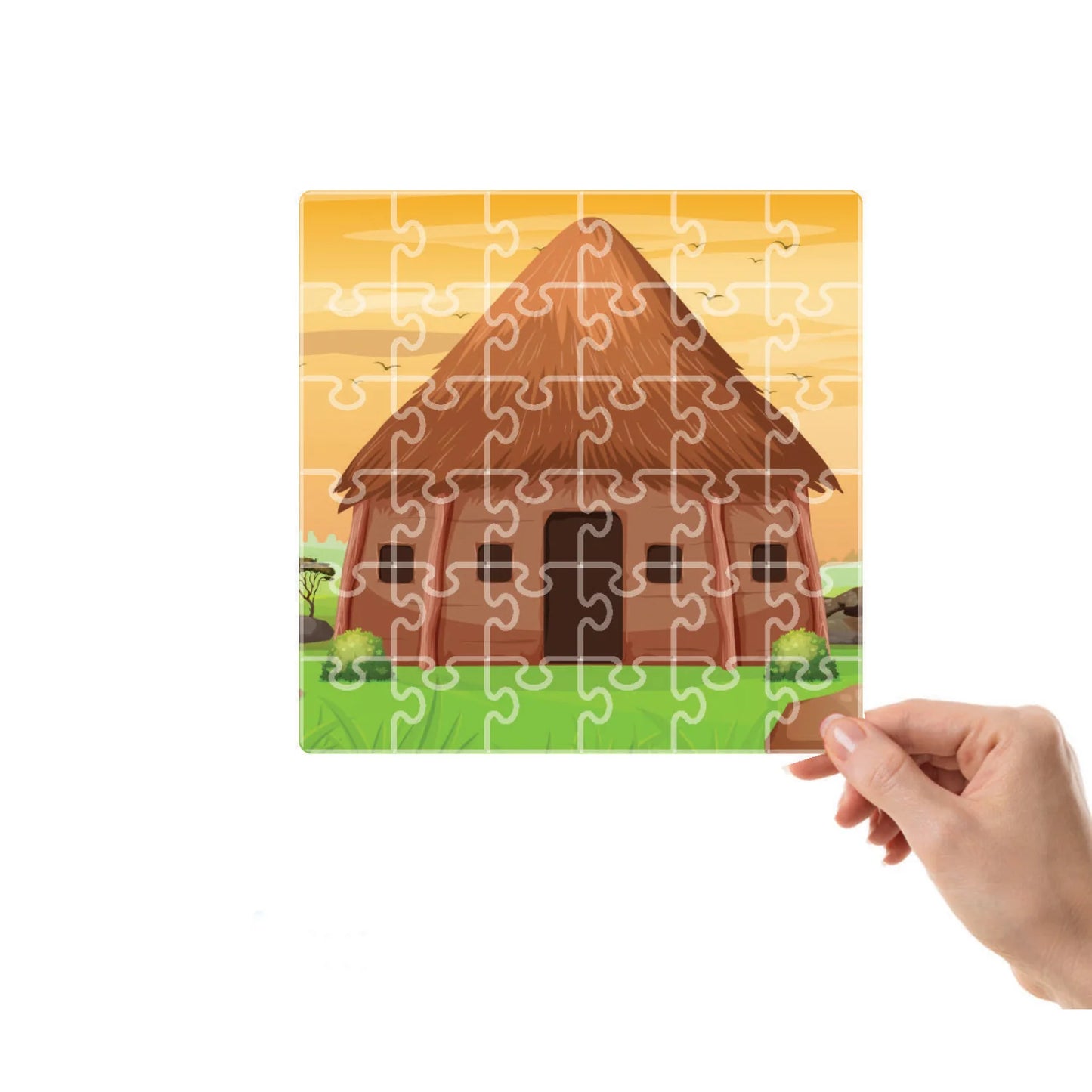 Mittimate Mud House Jigsaw Puzzle Game for Kids Age 4 to 6 Old I 36 Pieces Puzzle Toy I Birthday Gift for Children