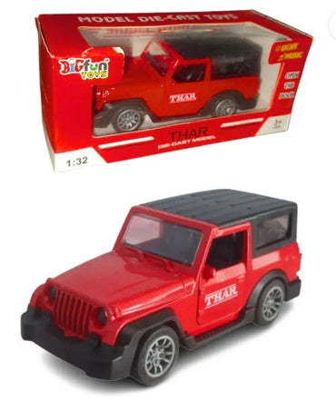 Red Thar SUV Toy Car – Pull Back Action Model