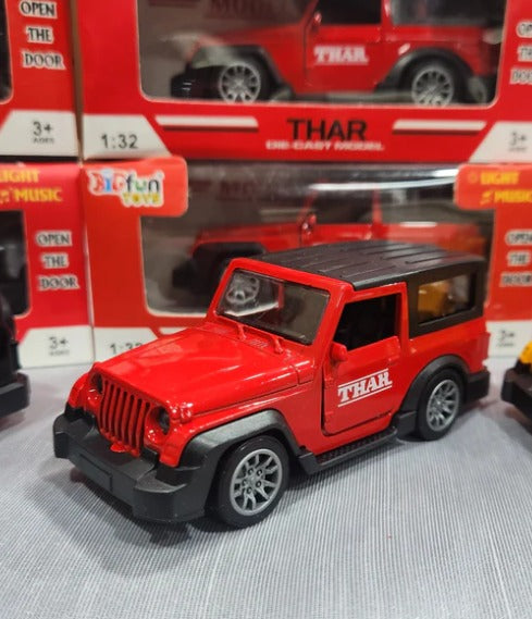 Red Thar SUV Toy Car – Pull Back Action Model