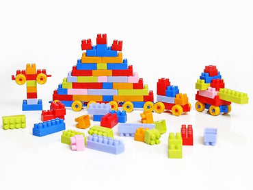 Junior Builders – 155-Piece Colorful Building Blocks Set for Kids (3+ Years)