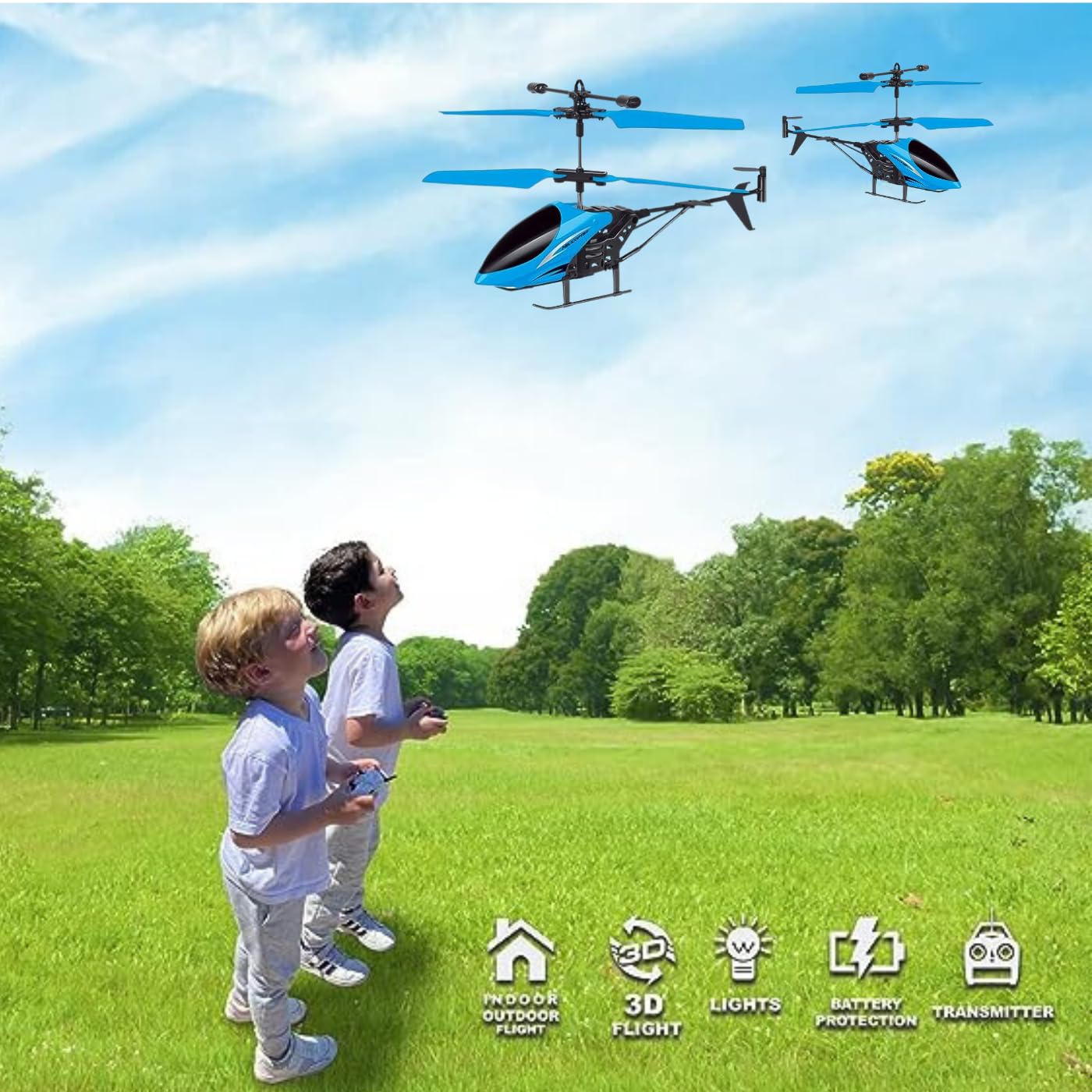 Remote Control Helicopter with Hand Sensor – Rechargeable Flying Toy for Kids (Indoor/Outdoor)