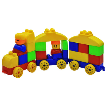 Young Builders Colorful Train Set 2 – Educational Building Blocks for Kids (3+ Years)
