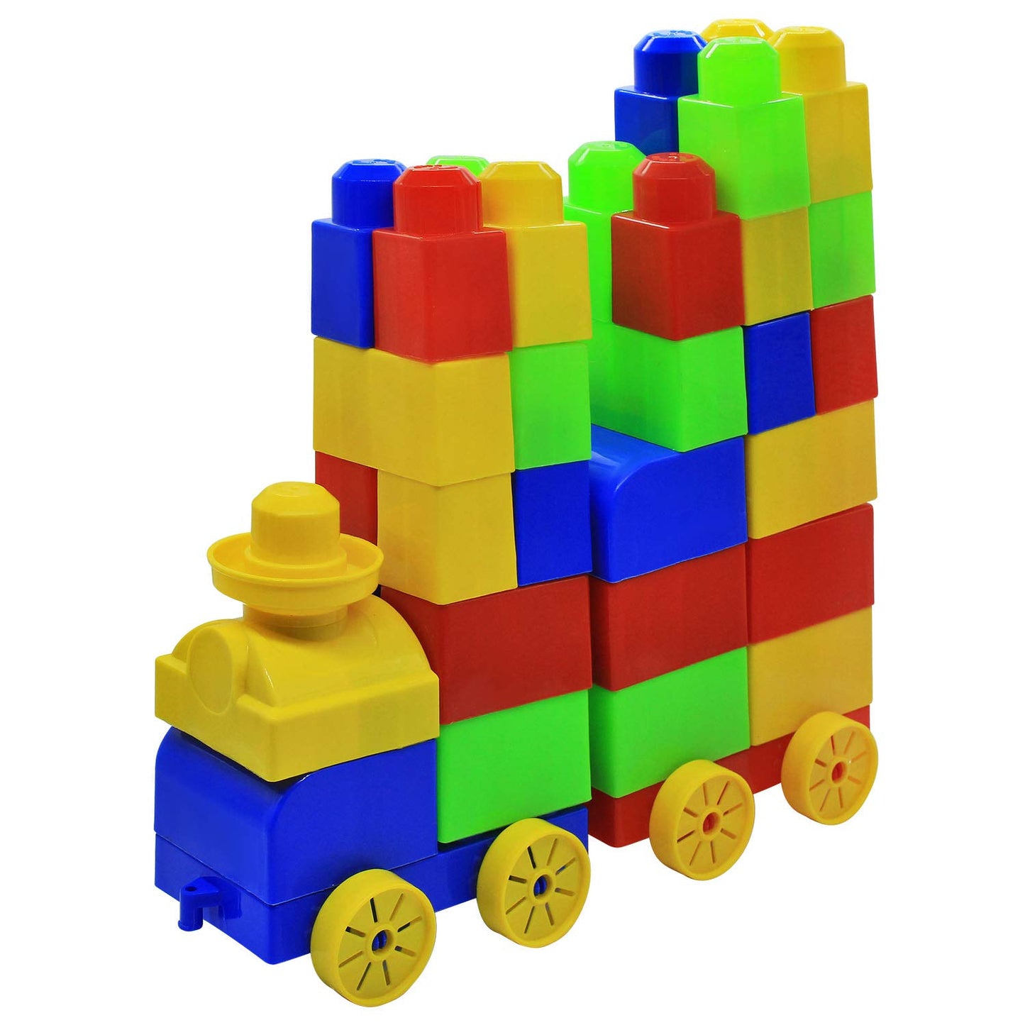 Young Builders Colorful Train Set 1 – Educational Building Blocks for Kids (3+ Years)