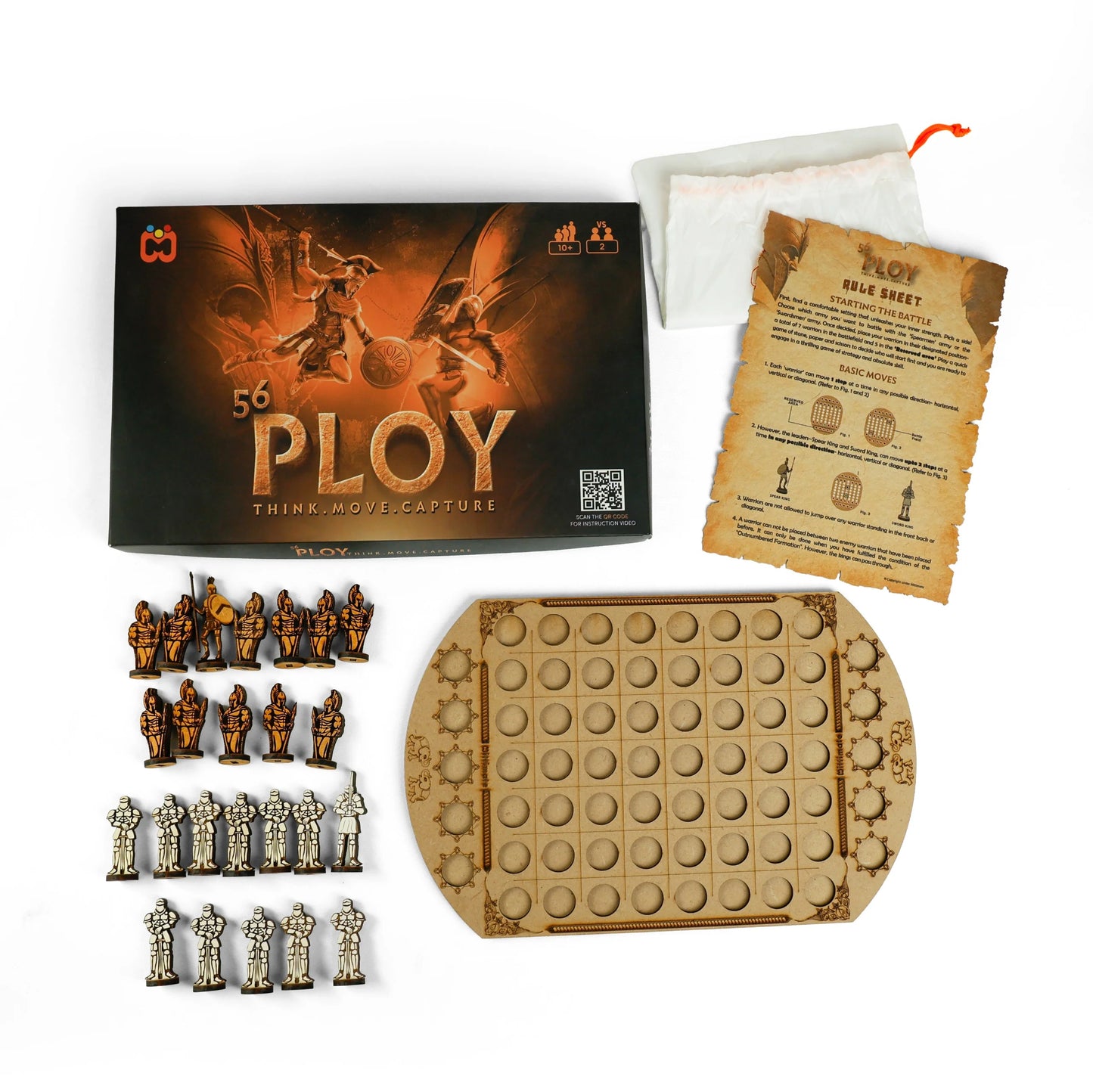 56 Ploy Strategy Battle Board Game β Think. Move. Capture | Ages 10+ | 2 Players