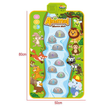 Baby Toddler Animal Music Mat | Touch & Learn Musical Piano Toy for Kids 3+ Years | 9 Piano Keys & 8 Animal Sounds