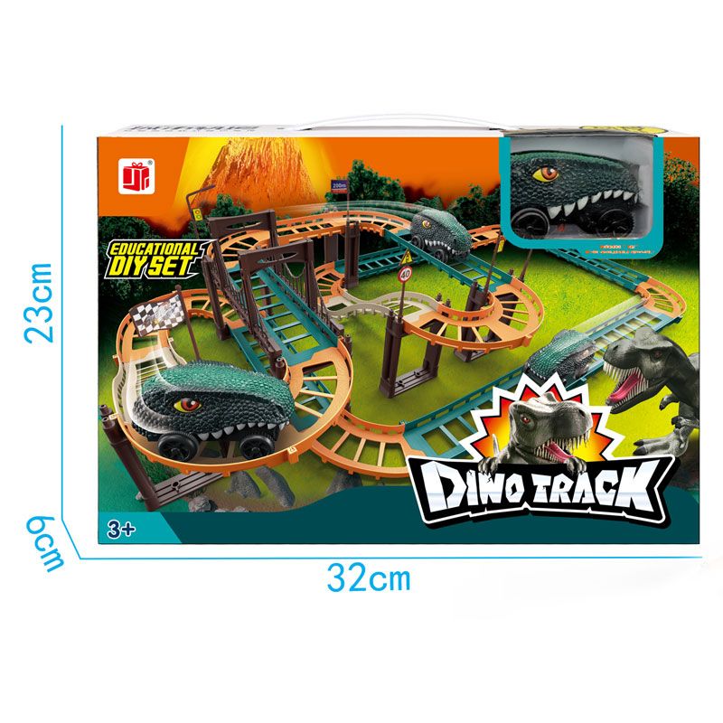 Dino Track β DIY Racing Set with Dinosaur Car | Battery Operated Track Toy for Kids 3+ Years