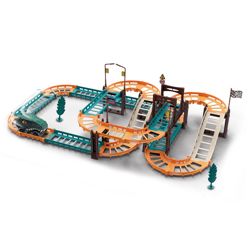 Dino Track β DIY Racing Set with Dinosaur Car | Battery Operated Track Toy for Kids 3+ Years