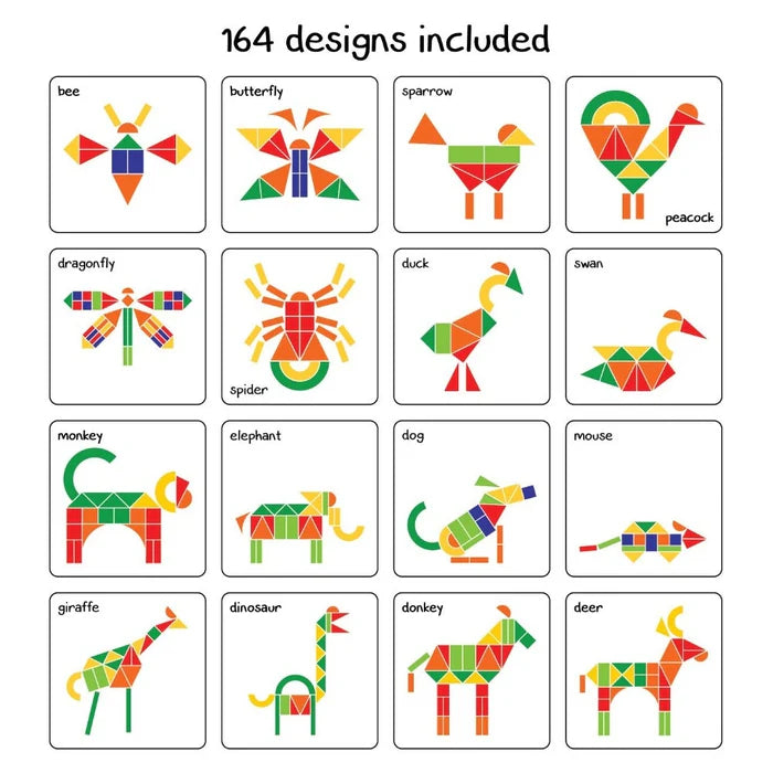 Play Panda Fun with Shapes – Magnetic Puzzle Kit (Type 2) Over 500 Designs | 58 Magnetic Shapes | Creative Learning Toy
