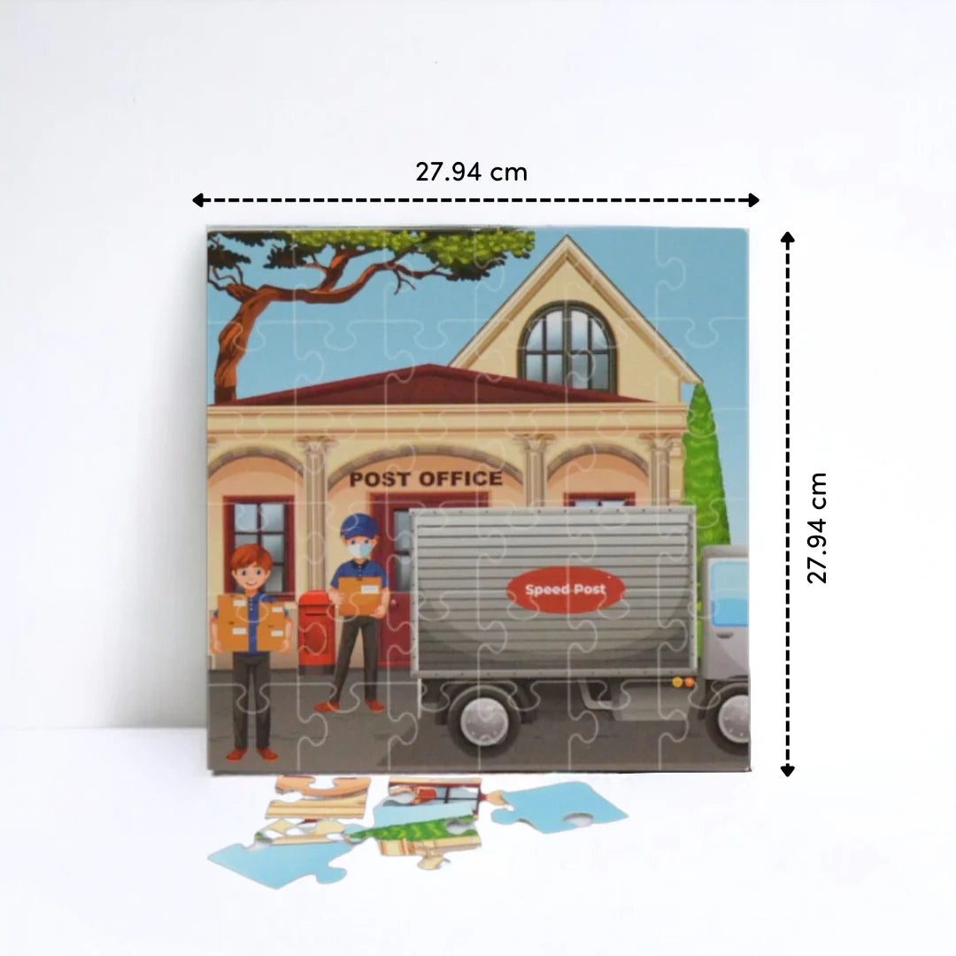 Mittimate Post Office 36-Piece Jigsaw Puzzle for Kids Ages 4–6 | Educational Puzzle Toy | Perfect Birthday Gift for Boys & Girls
