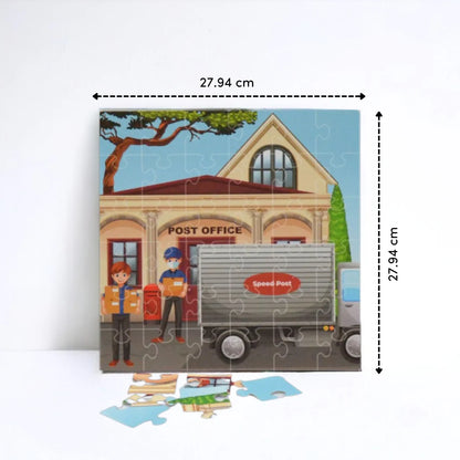 Mittimate Post Office 36-Piece Jigsaw Puzzle for Kids Ages 4–6 | Educational Puzzle Toy | Perfect Birthday Gift for Boys & Girls