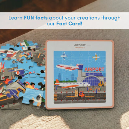Mittimate Airport 36-Piece Jigsaw Puzzle for Kids Ages 4–6 | Fun & Educational Air Travel Puzzle Toy | Ideal Birthday Gift for Boys & Girls