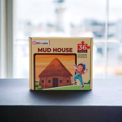 Mittimate Mud House Jigsaw Puzzle Game for Kids Age 4 to 6 Old I 36 Pieces Puzzle Toy I Birthday Gift for Children