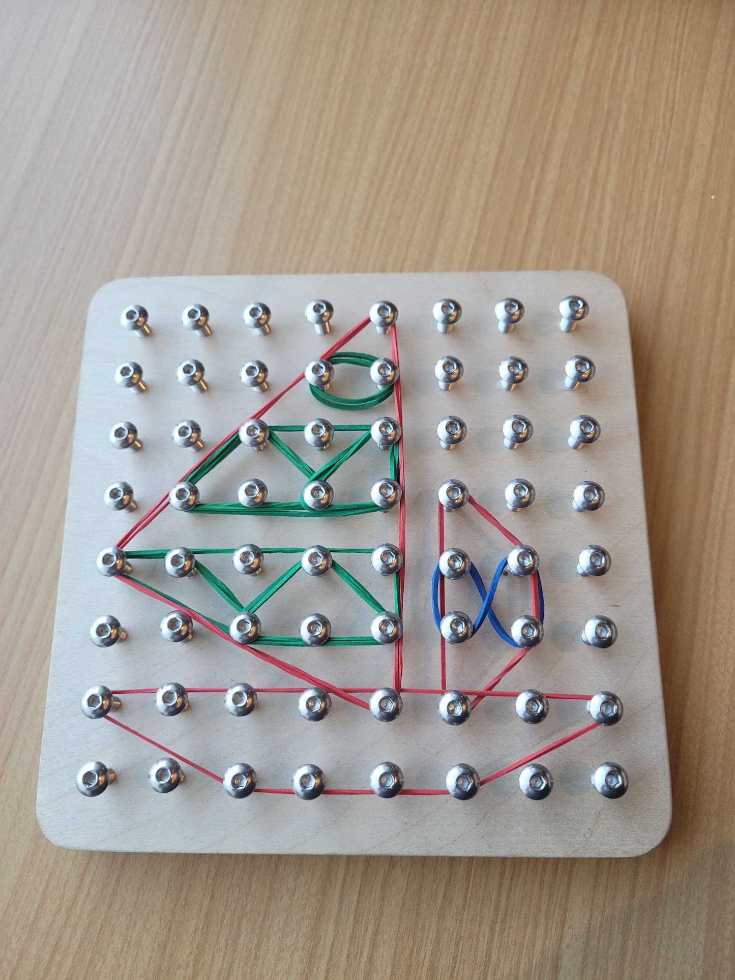 Wooden Geoboard - Hands on Math & Creativity Learning Toy for Kids