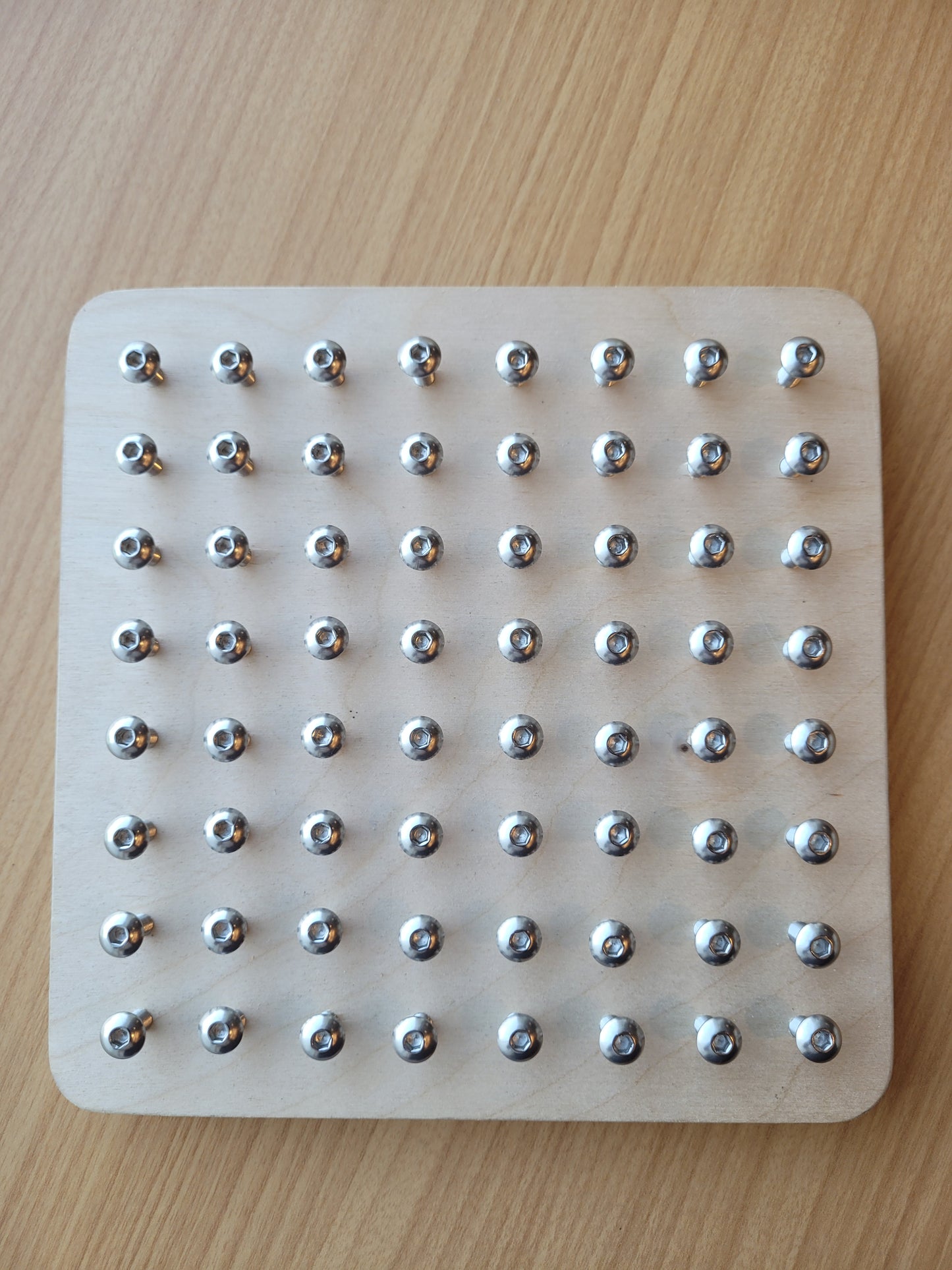 Wooden Geoboard - Hands on Math & Creativity Learning Toy for Kids