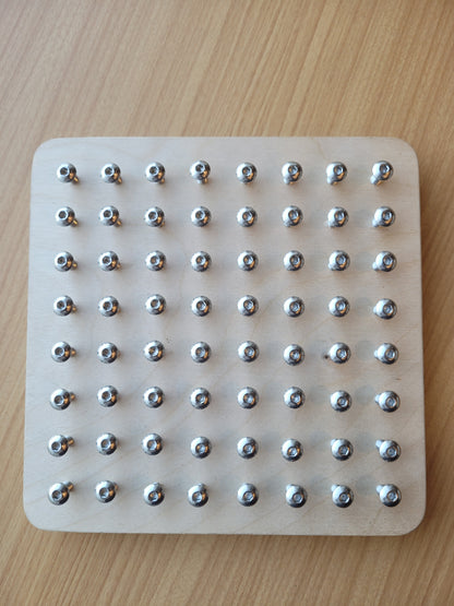 Wooden Geoboard - Hands on Math & Creativity Learning Toy for Kids