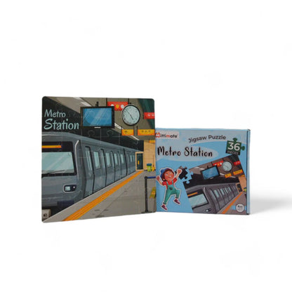 Mittimate Metro Station 36-Piece Jigsaw Puzzle for Kids Ages 4–6 | Educational Puzzle Toy for Boys & Girls | Fun Birthday Gift