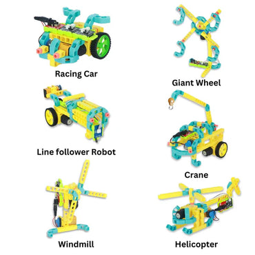 WitBlox DIY Robotics Science Kits 101+ Plus projects, 8 Years+ Kids, Interlocking Bricks Modular Electronic sensor and Circuits to create Logic 2 Free Live Classes Educational Gift Toys Boys and Girls
