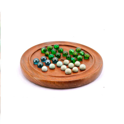 Peg Solitaire (Brainvita) Game 8" | Wooden Brain Teaser for Kids 6+ Years | Develop Problem-Solving Skill