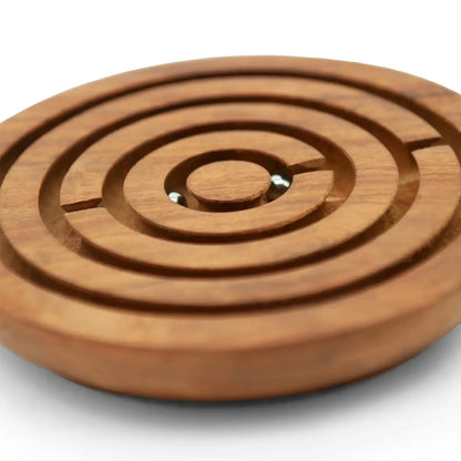 Circle Labyrinth Puzzle | Ball in a Maze for Kids 6+ Years | Wooden Ball Balancing Brain Teaser | Develop Problem-Solving Skill