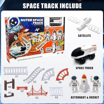 Outer Space Track Set | Battery-Operated Shuttle, Astronauts & More
