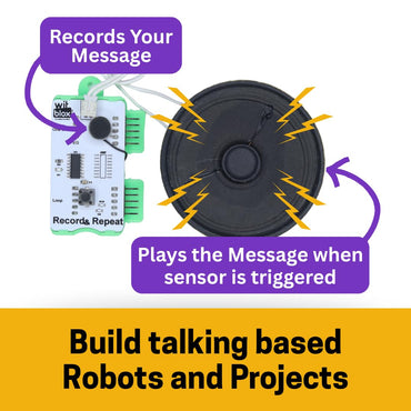 WitBlox DIY Talking Robot Build Talking Based Projects STEM Robot Toys for Boys and Girls| DIY Audio Recording Kit with Mic & Speaker| Kids School Science Exhibition| Birthday Gift Age 8 9 10 11 12