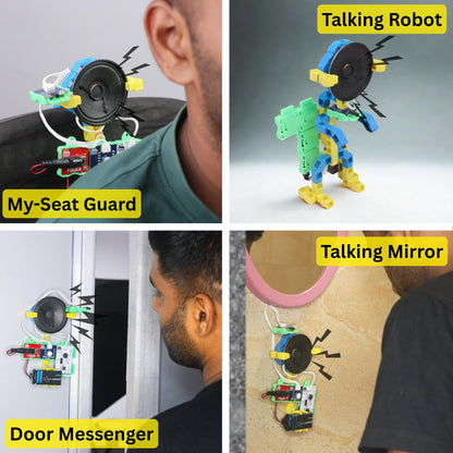WitBlox DIY Talking Robot Build Talking Based Projects STEM Robot Toys for Boys and Girls| DIY Audio Recording Kit with Mic & Speaker| Kids School Science Exhibition| Birthday Gift Age 8 9 10 11 12
