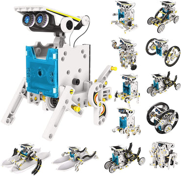 14-in-1 Educational Solar Robot DIY Kit – Build 14 Solar-Powered Robots | STEM Toy for Kids Age 8+