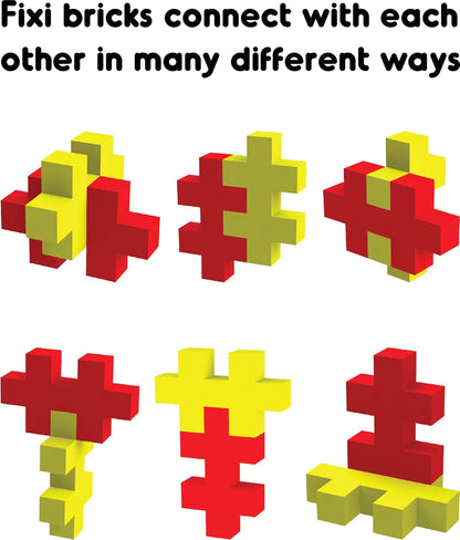 Play Panda Fixi Bricks - Build Your Own 3D Crab & Crocodile | 120+ Pieces STEM Construction Set for Kids (Ages 6–99)