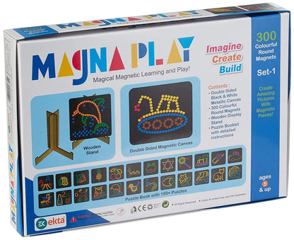 300 Magnetic Pieces with Double-Sided Canvas (Ages 5+)