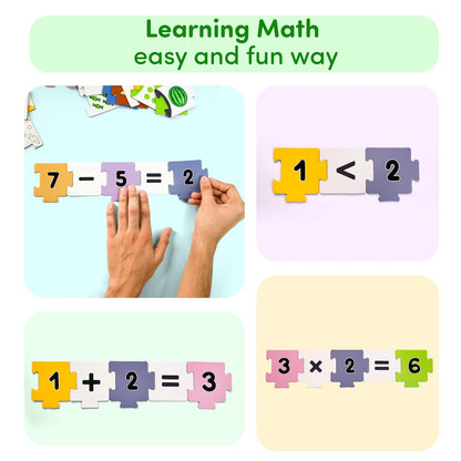 Mittimate Numbers & Shapes Puzzle Set for Kids | 54-Piece Educational Jigsaw for Toddlers (Ages 2+) | Learn Counting, Matching & Geometry the Fun Way