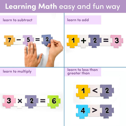 Mittimate Numbers & Shapes Puzzle Set for Kids | 54-Piece Educational Jigsaw for Toddlers (Ages 2+) | Learn Counting, Matching & Geometry the Fun Way