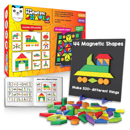 Fun Magnetic Shapes Puzzle – 44 Shapes & 200 Puzzle Designs (Ages 5+)