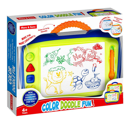 Color Doodle Magnetic Drawing Board for Kids – Mess-Free Educational Art Toy with Color Zones, Stamps & Pen – Fun Creative Gift for Toddlers (Ages 3+)