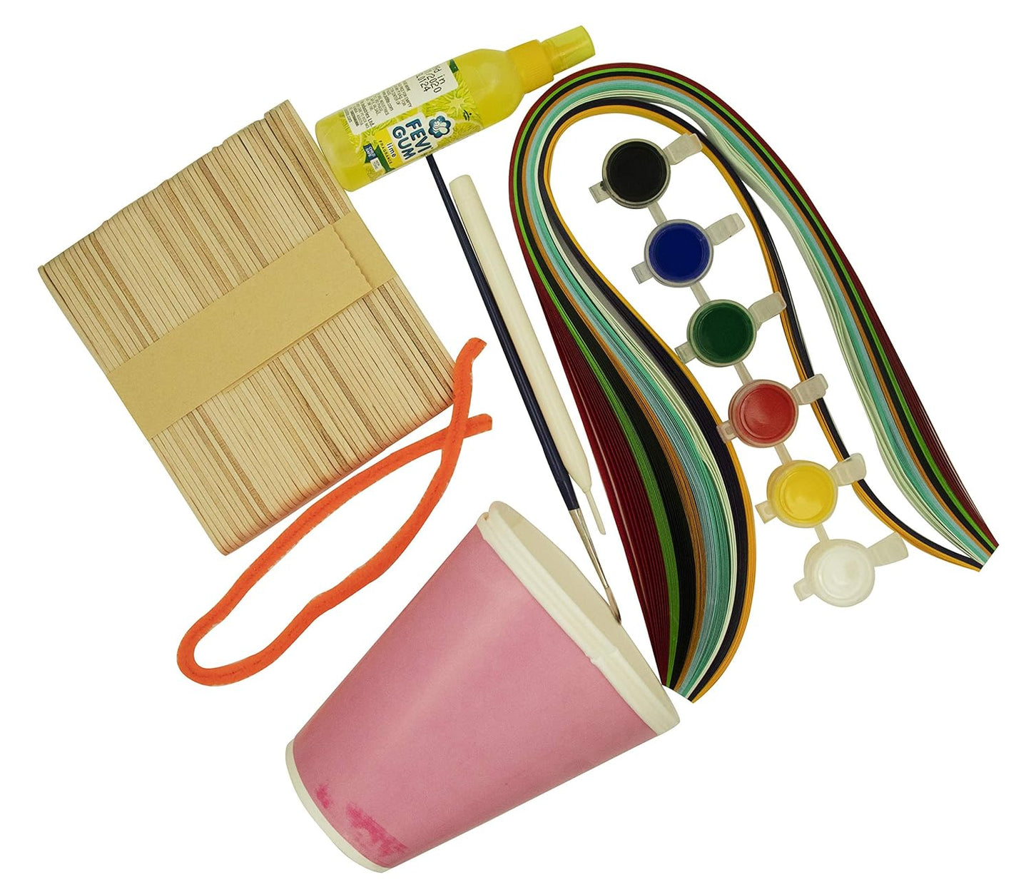 4-in-1 DIY Craft Box for Kids – Arts & Crafts Kit with Guide & Supplies