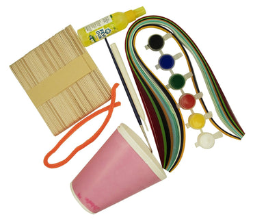 4-in-1 DIY Craft Box for Kids – Arts & Crafts Kit with Guide & Supplies
