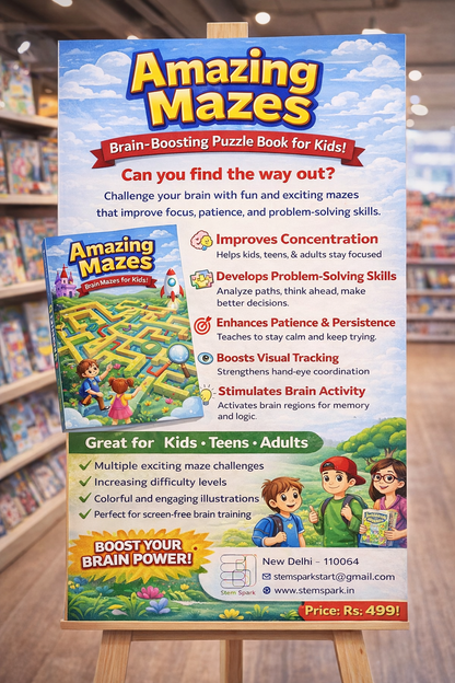 AMAZING MAZES Brain-Boosting Puzzle Book for All Ages